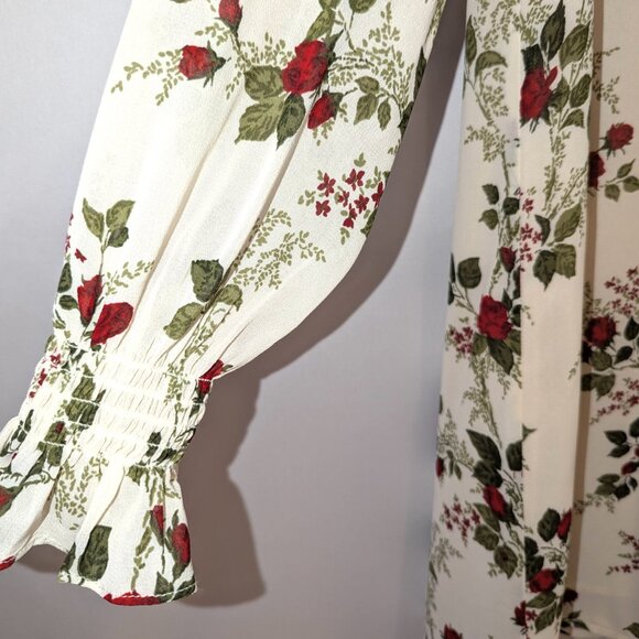 NWT Reformation | Jourdan Dress in Regency Floral Red & Green | Size Small - Picture 9 of 16